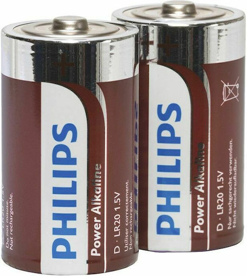 Μπαταρίες Αλκαλικές Philips D 2 Τεμ