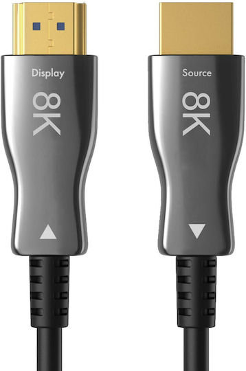 Claroc Claroc Aoc HDMI 2.1 Ultra High Speed 48Gbps 4K 120Hz HDR VRR HDMI кабел HDMI мъжки - HDMI мъжки 5м Черен