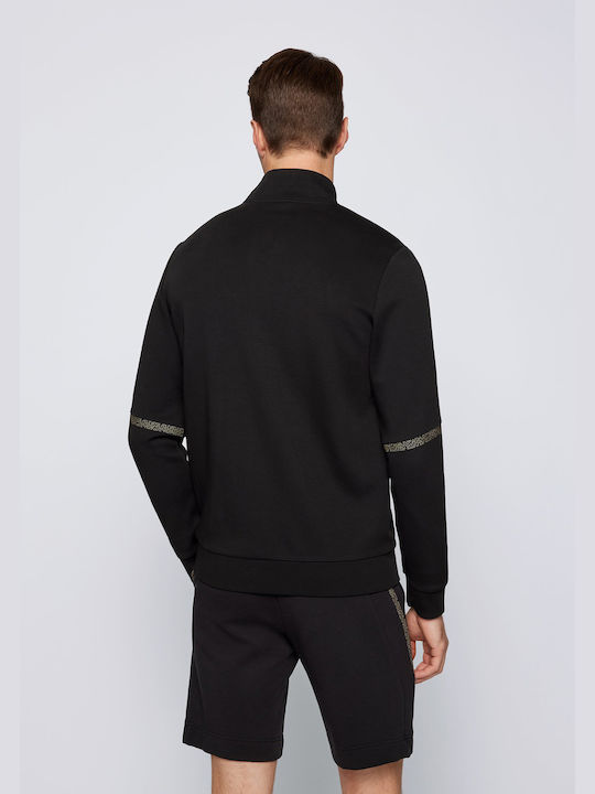 Hugo Boss Men's Sweatshirt Jacket with Pockets Black