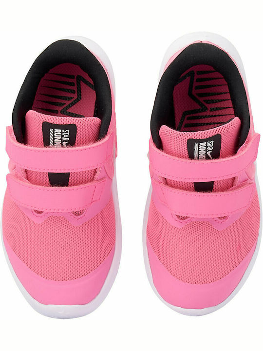 Star Runner Star Runner 2 Kids Sports Shoes Running with Hoop & Loop Closure Pink Glow / Photon Dust / Black / White