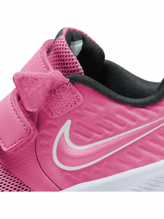 Star Runner Star Runner 2 Kids Sports Shoes Running with Hoop & Loop Closure Pink Glow / Photon Dust / Black / White