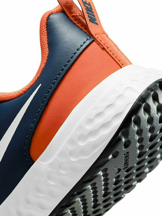 Revolution 5 Kids Running Shoes Midnight Navy / White / Orange