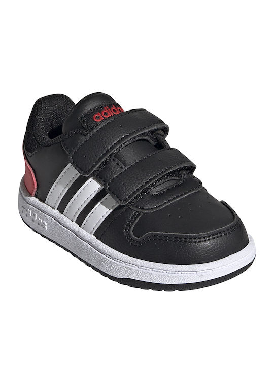 Hoops 2 Kinder Sneakers mit Klettverschluss Schwarz