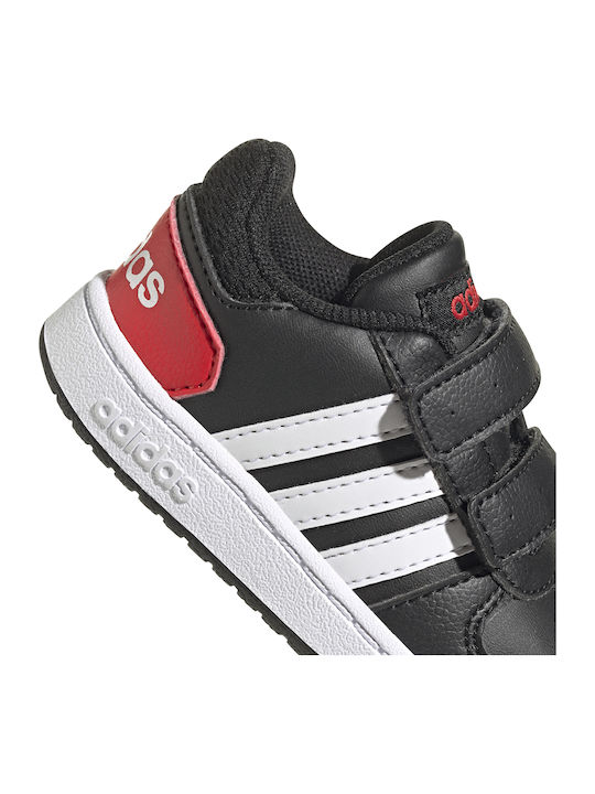 Hoops 2 Kinder Sneakers mit Klettverschluss Schwarz