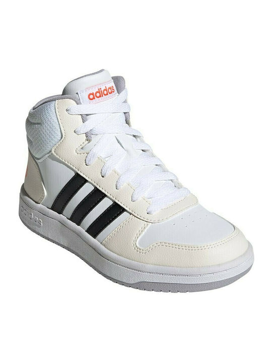 Hoops Hoops 2 Kids Sports Shoes Basketball with Laces Cloud White / Core Black / Semi Solar Red