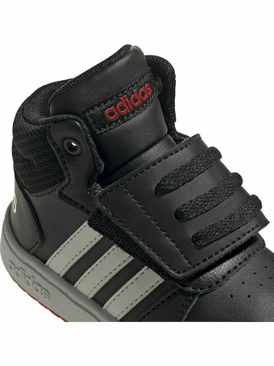 Hoops Hoops 2 Kids Sports Shoes Basketball with Hoop & Loop Closure Core Black / Cloud White / Vivid Red