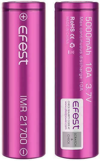 Efest Επαναφορτιζόμενη Μπαταρία 21700 Li-ion 5000mAh 3.7V 1τμχ