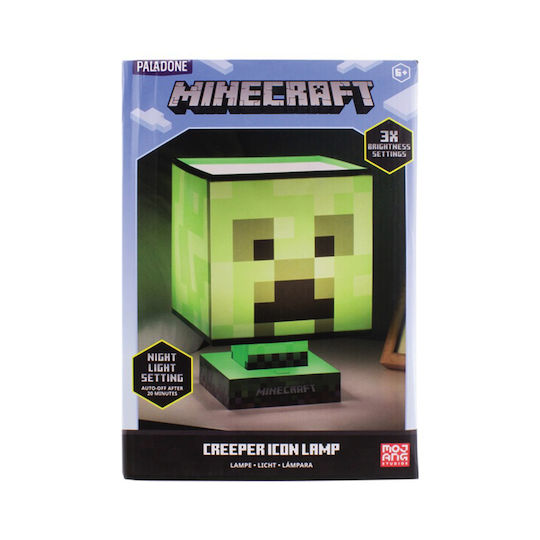 Paladone Kids Decorative Lamp Minecraft Creeper Green