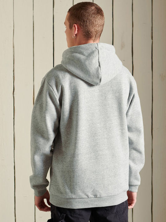 Superdry Core Men's Sweatshirt with Hood and Pockets Gray