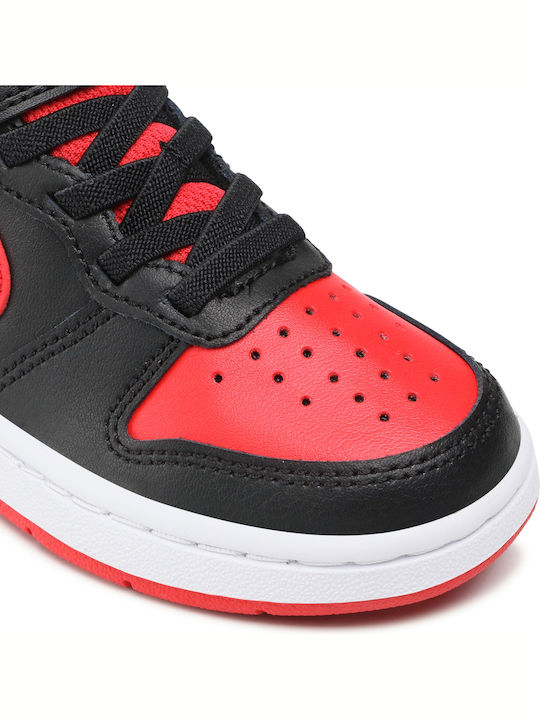 Court Court Borough Low 2 Kids Sports Shoes Basketball with Hoop & Loop Closure Black / University / Red / White