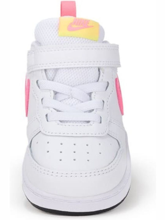 Borough Low 2 Kids Sports Shoes with Hoop & Loop Closure White