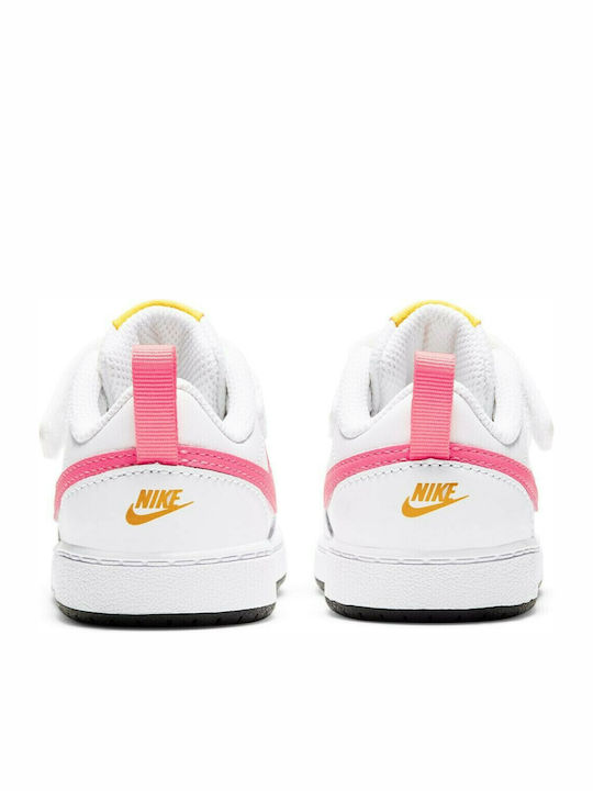 Borough Low 2 Kids Sports Shoes with Hoop & Loop Closure White