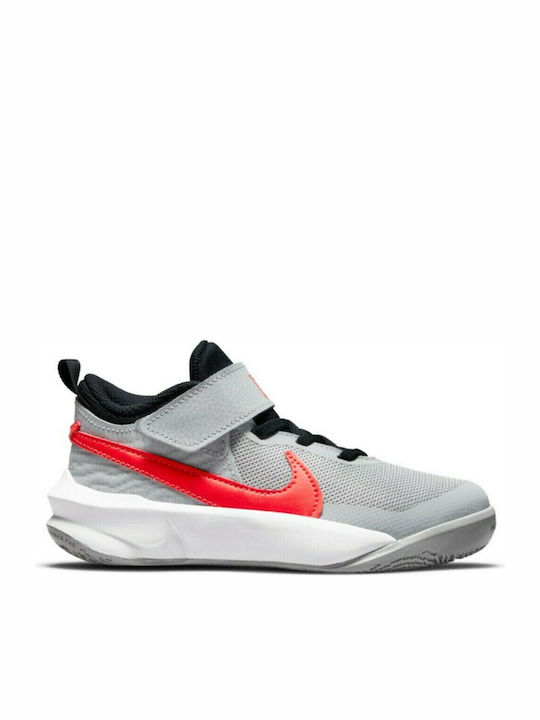 Hustle Team Hustle D 10 Kids Sports Shoes Basketball with Laces Smoke Grey / Pure Violet / Dark Beetroot