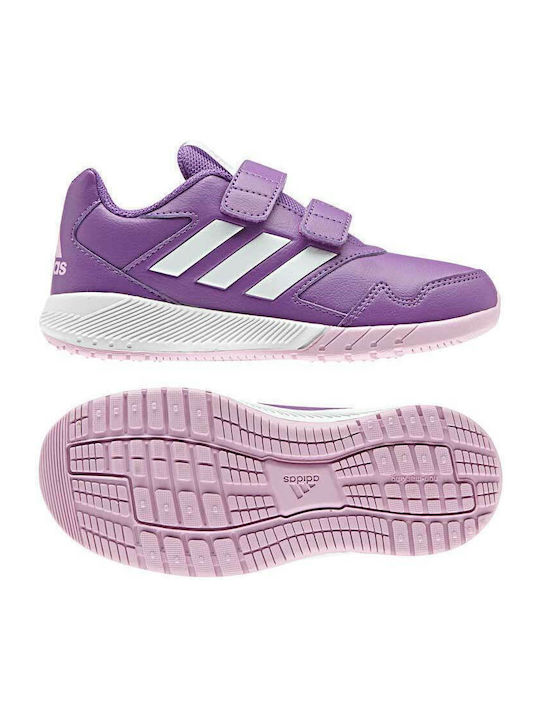 Altarun Kids Sports Shoes Running with Hoop & Loop Closure Ray Purple Cloud White Clear Lilac
