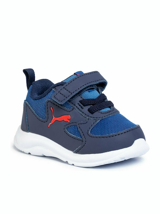 Fun Racer Kids Sports Shoes Running with Hoop & Loop Closure Navy Blue