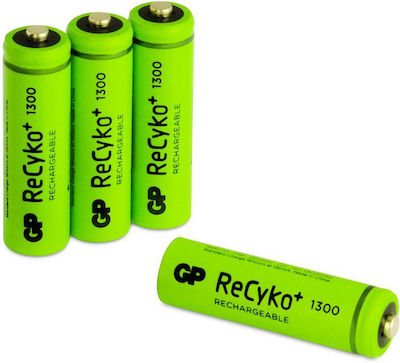 GP Batteries ReCyko+ Rechargeable Battery AA Ni-MH 1300mAh 1.2V 4pcs