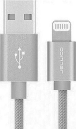 Jellico Braided USB to Lightning Cable Λευκό 1m (GS-10)