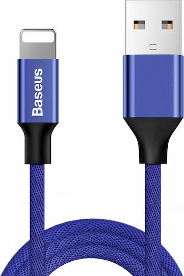 Baseus Yiven Плетена USB-A към Lightning кабел Син 1.8м (CALYW-A13)