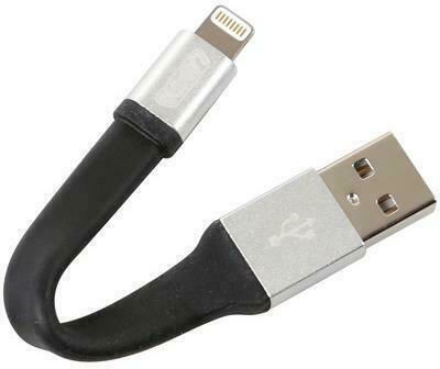 Lampa Schlüsselanhänger USB-A zu Lightning Kabel Schwarz 0.1m (L3891.9)