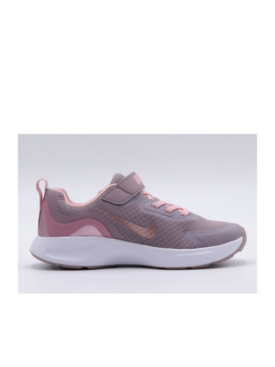 Kids Sports Shoes Running with Hoop & Loop Closure Pink