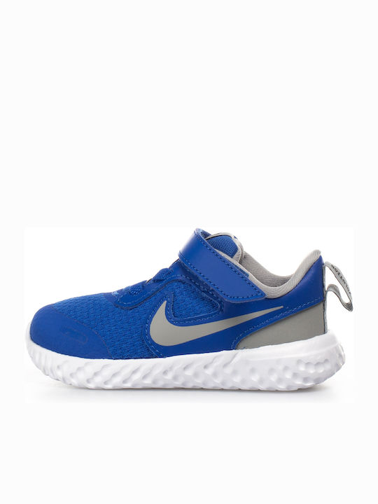 Revolution Revolution 5 Kids Sports Shoes Running with Hoop & Loop Closure Game Royal / Lt Smoke Grey / White