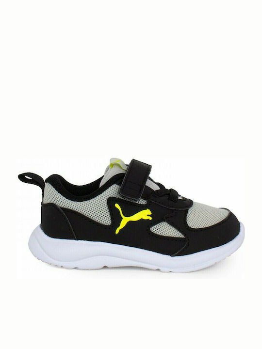 Fun Racer Kids Sports Shoes Running with Hoop & Loop Closure Gray