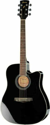 Ibanez Semi-Acoustic Guitar PF15ECE Cutaway Black Gloss