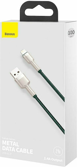 Baseus Braided USB to Lightning Cable Πράσινο 1m (CALJK-A06)