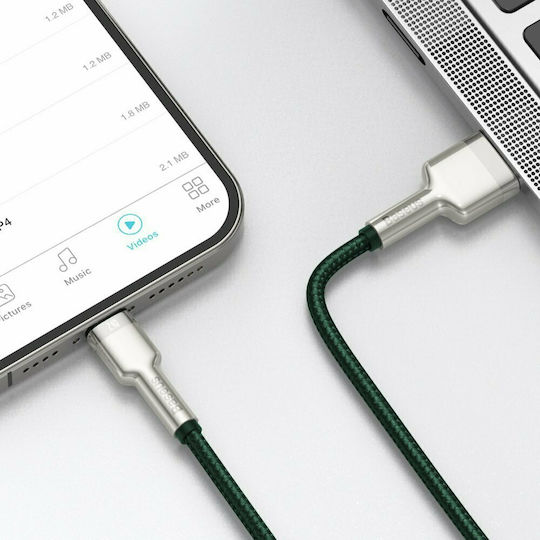 Baseus Braided USB to Lightning Cable Πράσινο 1m (CALJK-A06)