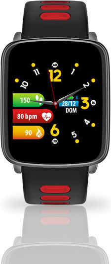 Techmade Macro 48mm Smartwatch με Παλμογράφο (Κόκκινο)