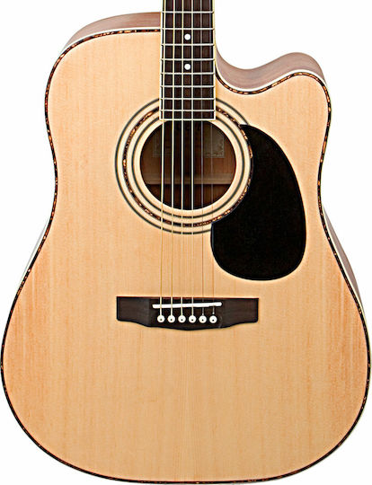 Cort Semi-Akustik Gitarre Ausschnitt Natürlicher Satin