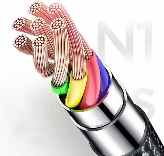 Joyroom S-1030N1 Braided USB to Lightning Cable Μαύρο 1m