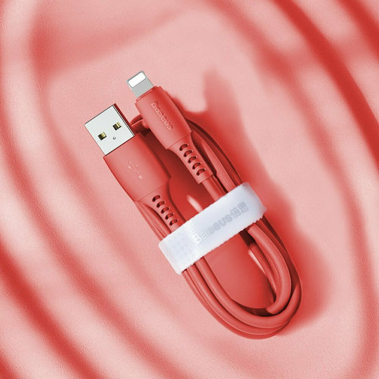 Baseus Colorful Regular USB to Lightning Cable Κόκκινο 1.2m (CALDC-09)
