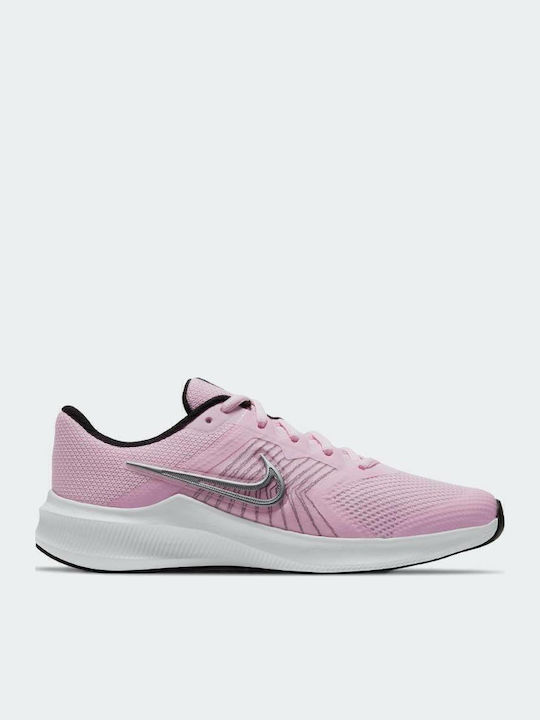 Downshifter Downshifter 11 Kids Sports Shoes Running with Laces Pink Foam / Metallic Silver