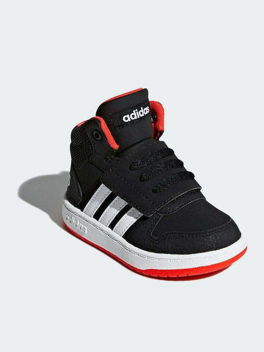 Hoops MID 2.0 I Αθλητικά Παιδικά Παπούτσια Μπάσκετ με Κορδόνια Core Black / Cloud White / Hi-res Red