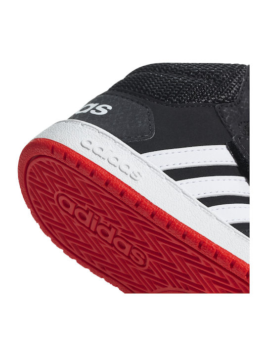Hoops MID 2.0 I Αθλητικά Παιδικά Παπούτσια Μπάσκετ με Κορδόνια Core Black / Cloud White / Hi-res Red