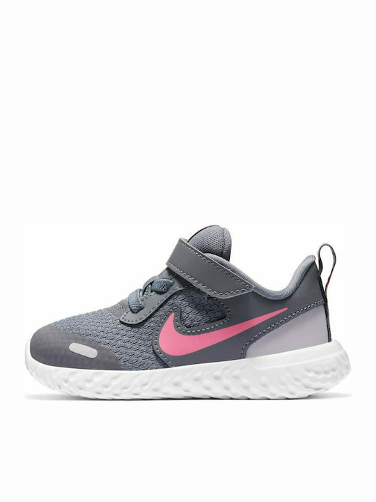Revolution Revolution 5 Kids Sports Shoes Running with Hoop & Loop Closure Gray