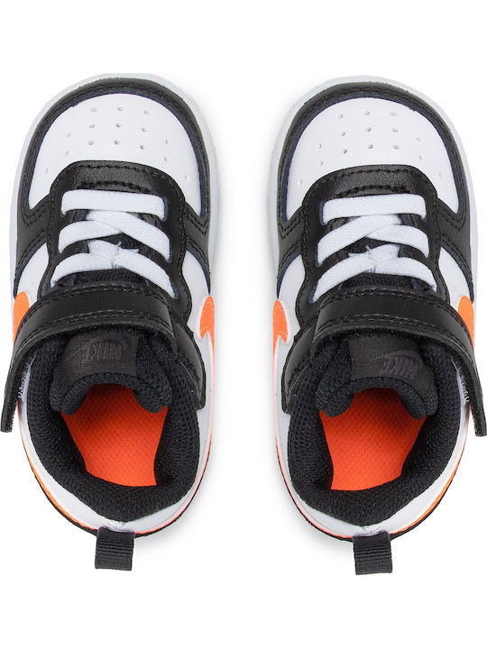Court Borough Kids Sneakers with Hoop & Loop Closure White