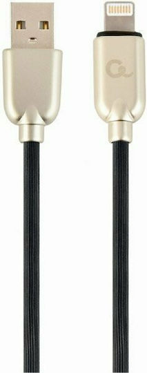 Cablexpert Premium Rubber USB-A zu Lightning Kabel Schwarz 2m (CC-USB2R-AMLM-2M)