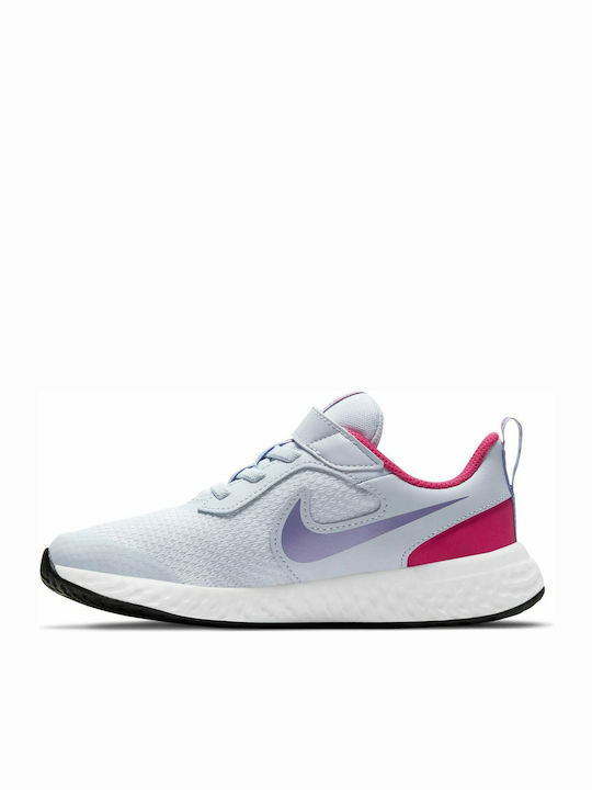 Revolution Revolution 5 Kids Sports Shoes Running with Hoop & Loop Closure Football Grey / Purple Pulse / Fireberry