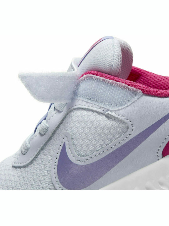 Revolution Revolution 5 Kids Sports Shoes Running with Hoop & Loop Closure Football Grey / Purple Pulse / Fireberry