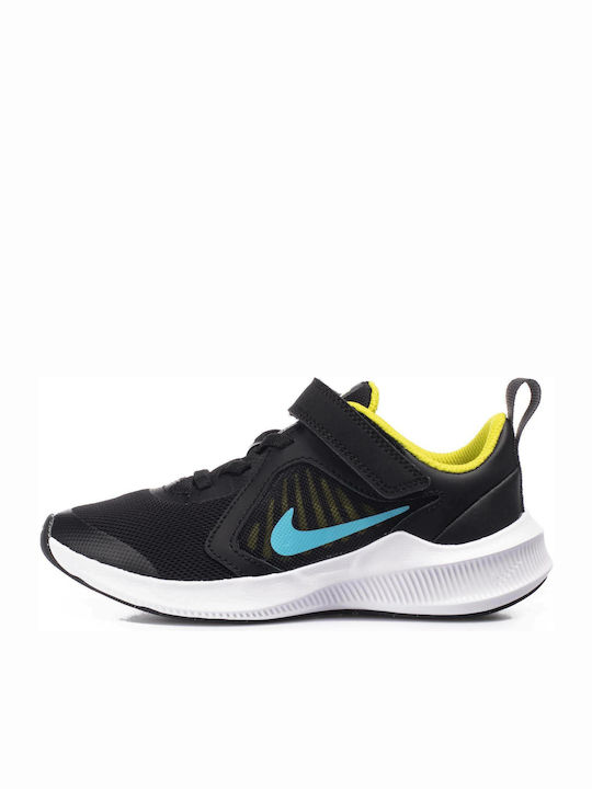 Downshifter Downshifter 10 Kids Sports Shoes Running with Hoop & Loop Closure Black / Chlorine Blue
