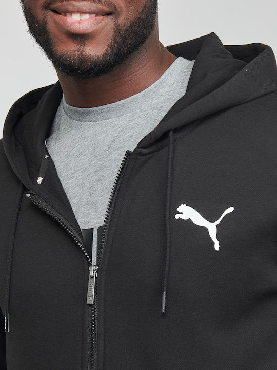 Black Hooded Cardigan