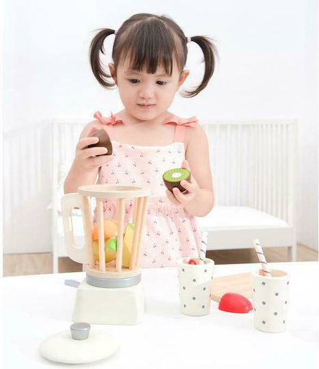 New Classic Toys Blender Cu Fructe Din Lemn Pentru 3+ Ani 19 Bucăți