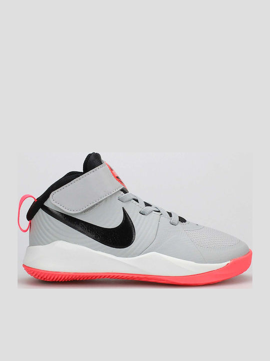 Hustle Team Hustle D 9 PS Kids Sports Shoes Basketball with Hoop & Loop Closure Gray