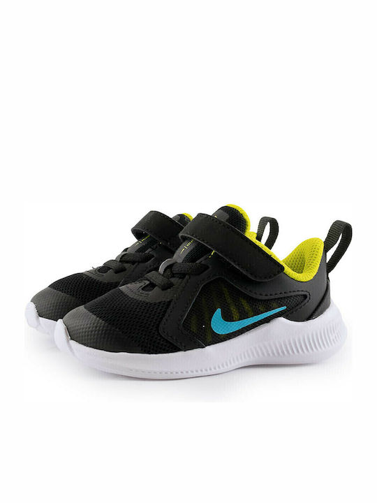Downshifter Downshifter 10 Kids Sports Shoes Running with Hoop & Loop Closure Black / Chlorine Blue / High Voltage