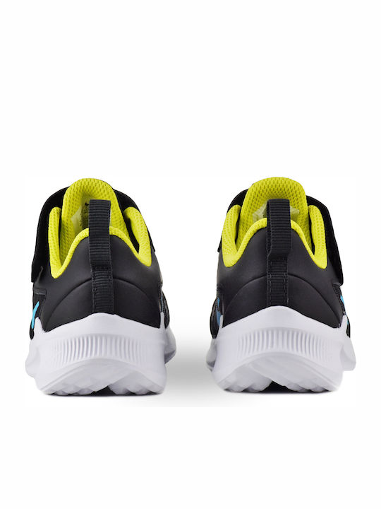 Downshifter Downshifter 10 Kids Sports Shoes Running with Hoop & Loop Closure Black / Chlorine Blue / High Voltage
