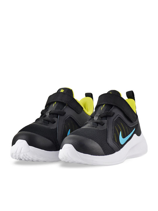 Downshifter Downshifter 10 Kids Sports Shoes Running with Hoop & Loop Closure Black / Chlorine Blue / High Voltage