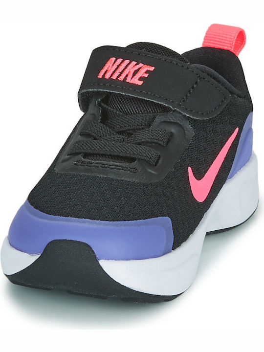 Wearallday Tdv Kids Sports Shoes Running with Hoop & Loop Closure Black