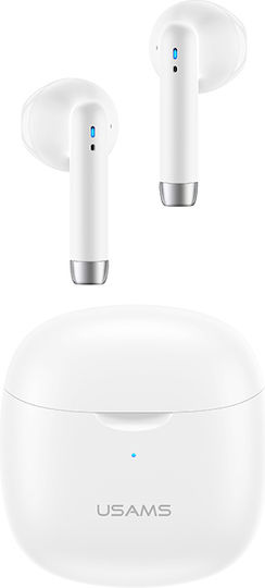 Usams IA04 Ohrstöpsel Bluetooth-Freisprecheinrichtung Kopfhörer mit Ladeetui Weiß